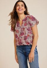 Atwood Flutter Sleeve Blouse, C3263, small