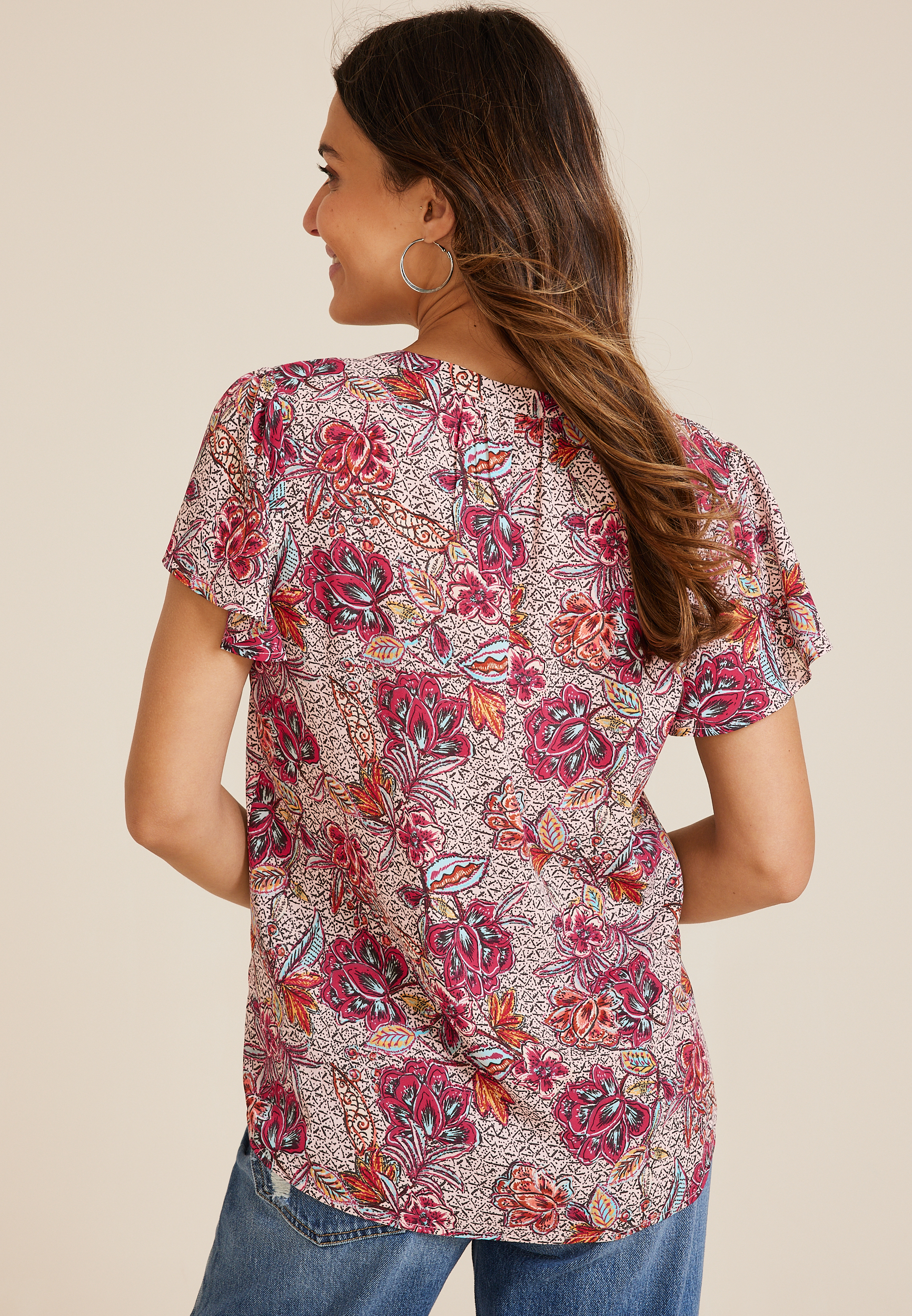Atwood Flutter Sleeve Blouse, C3263, large