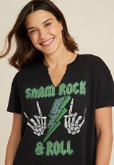 Sham Rock And Roll Relaxed Fit Graphic Tee, C106, small