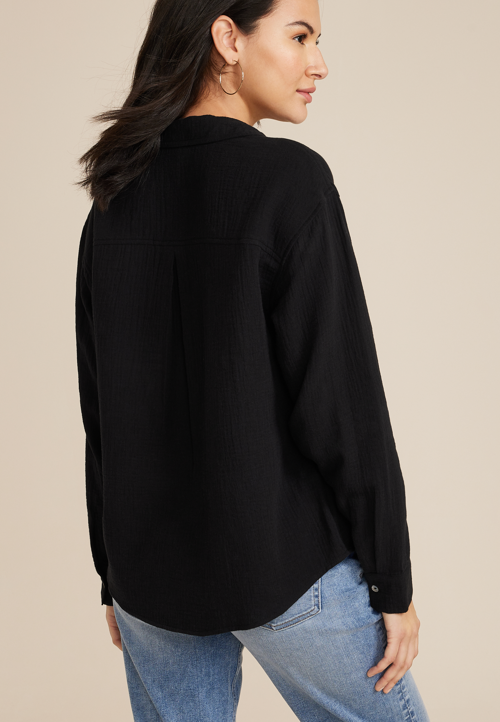 Cool Cotton Relaxed Button Up Shirt