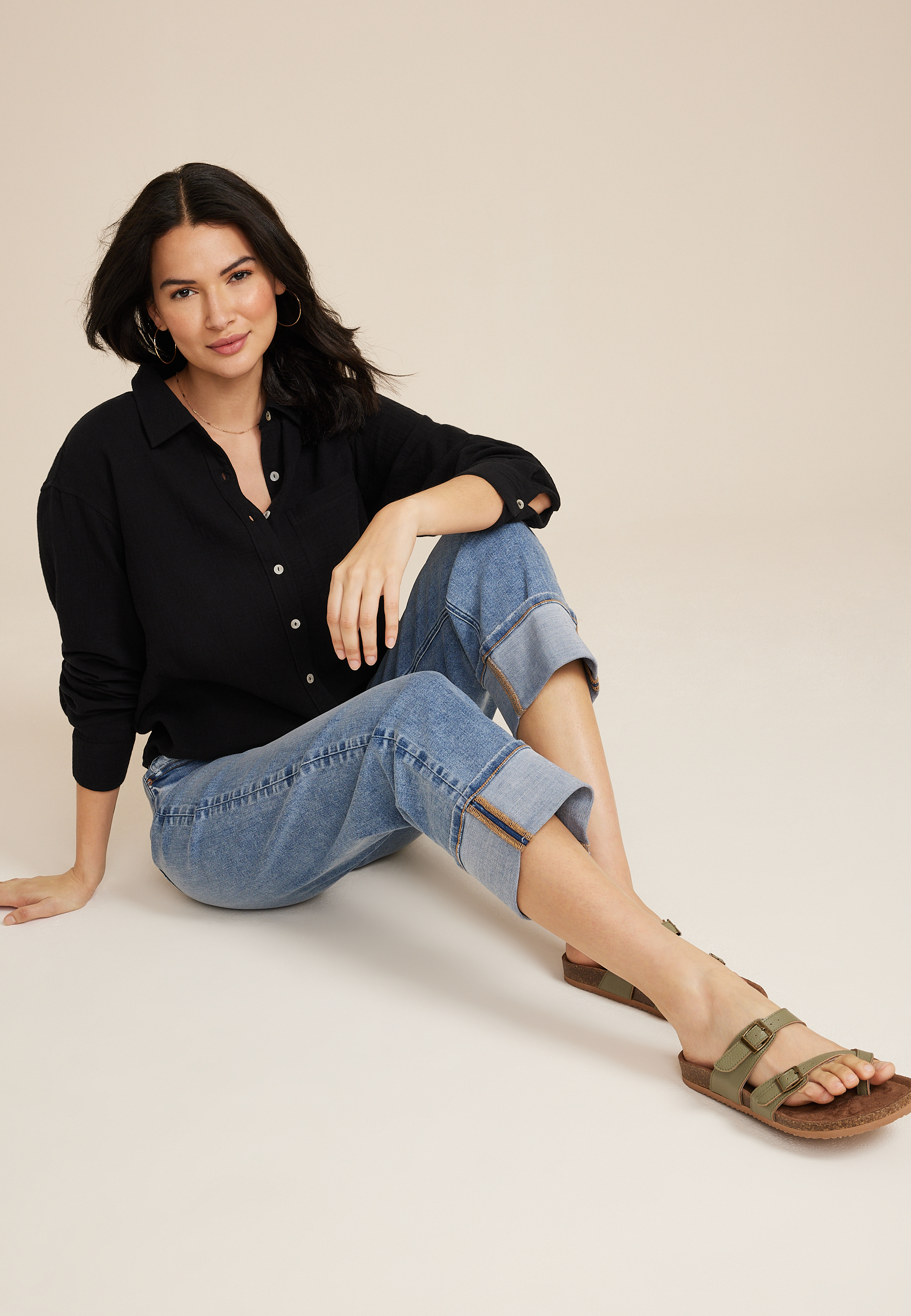 Cool Cotton Relaxed Button Up Shirt