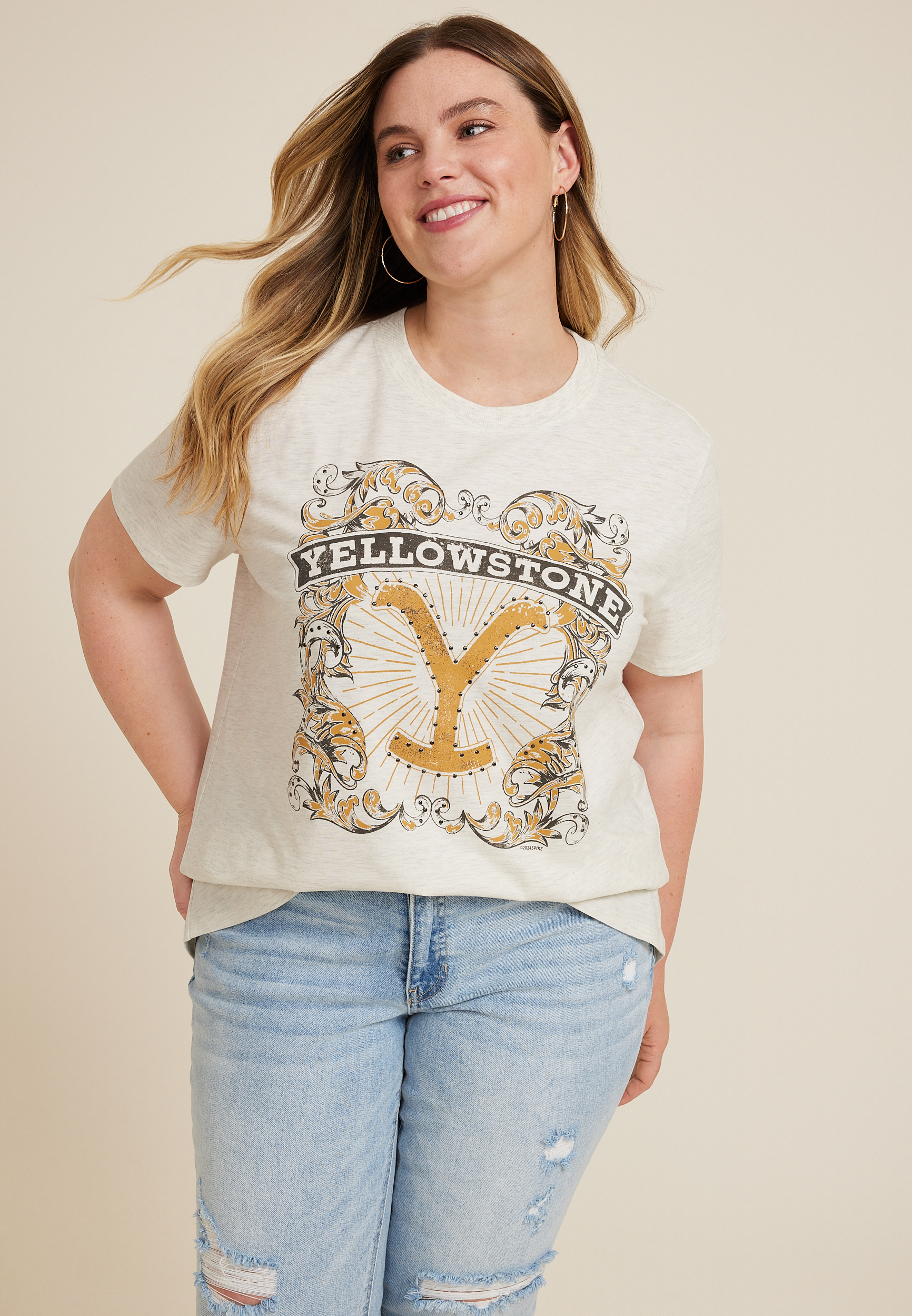 Plus Yellowstone Oversized Fit Graphic Tee
