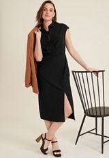 Twist Front Shirt Dress, C106, small