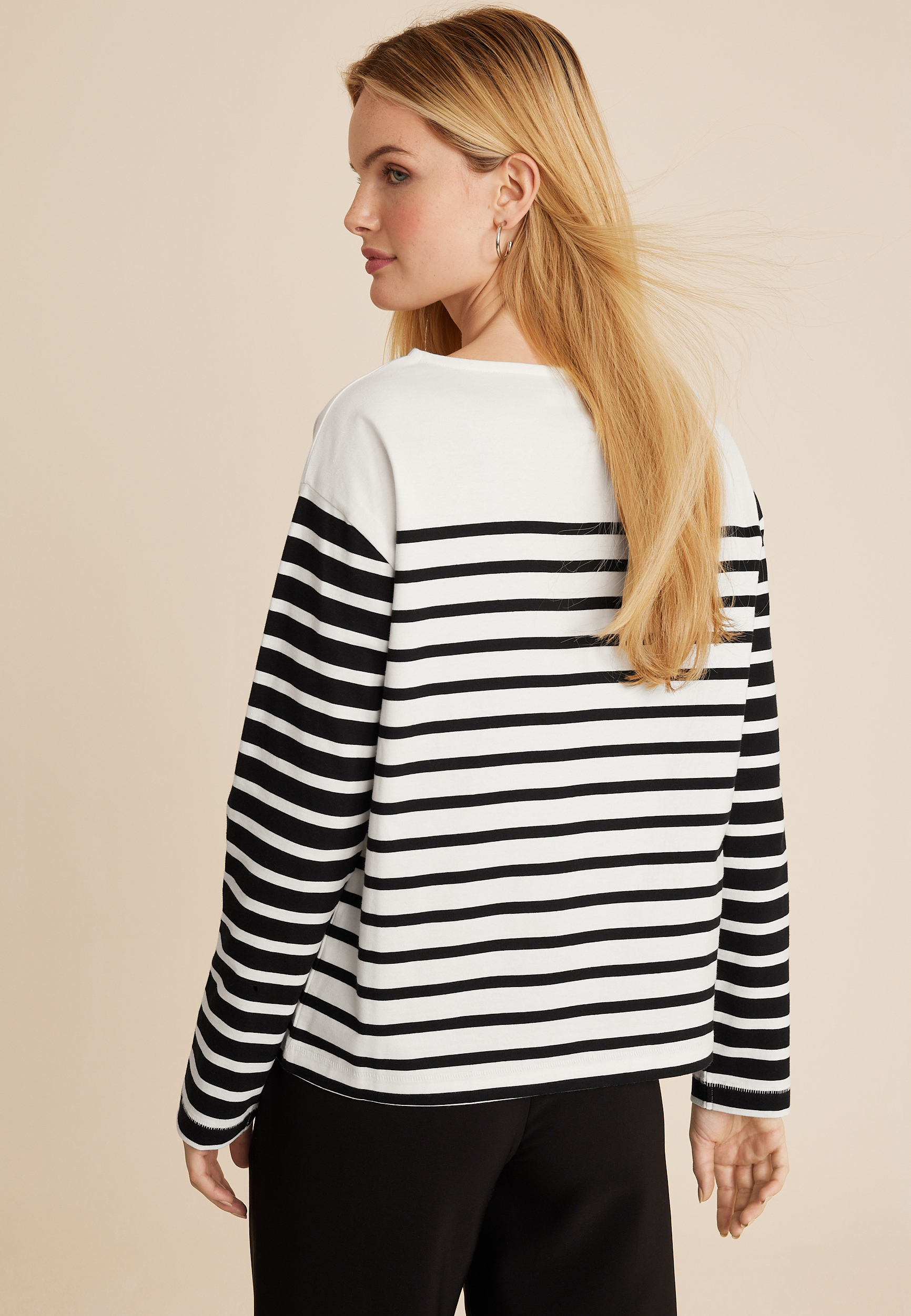 Marina Striped Mixer Tee, C1756, large