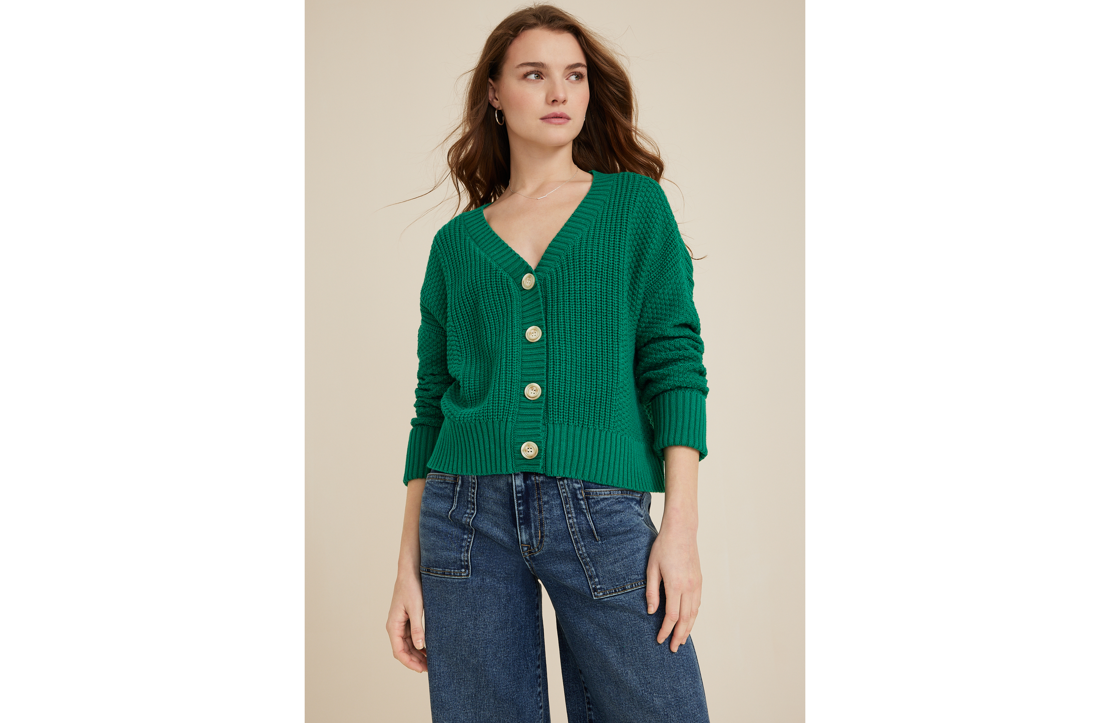 Solid Button Up Cardigan