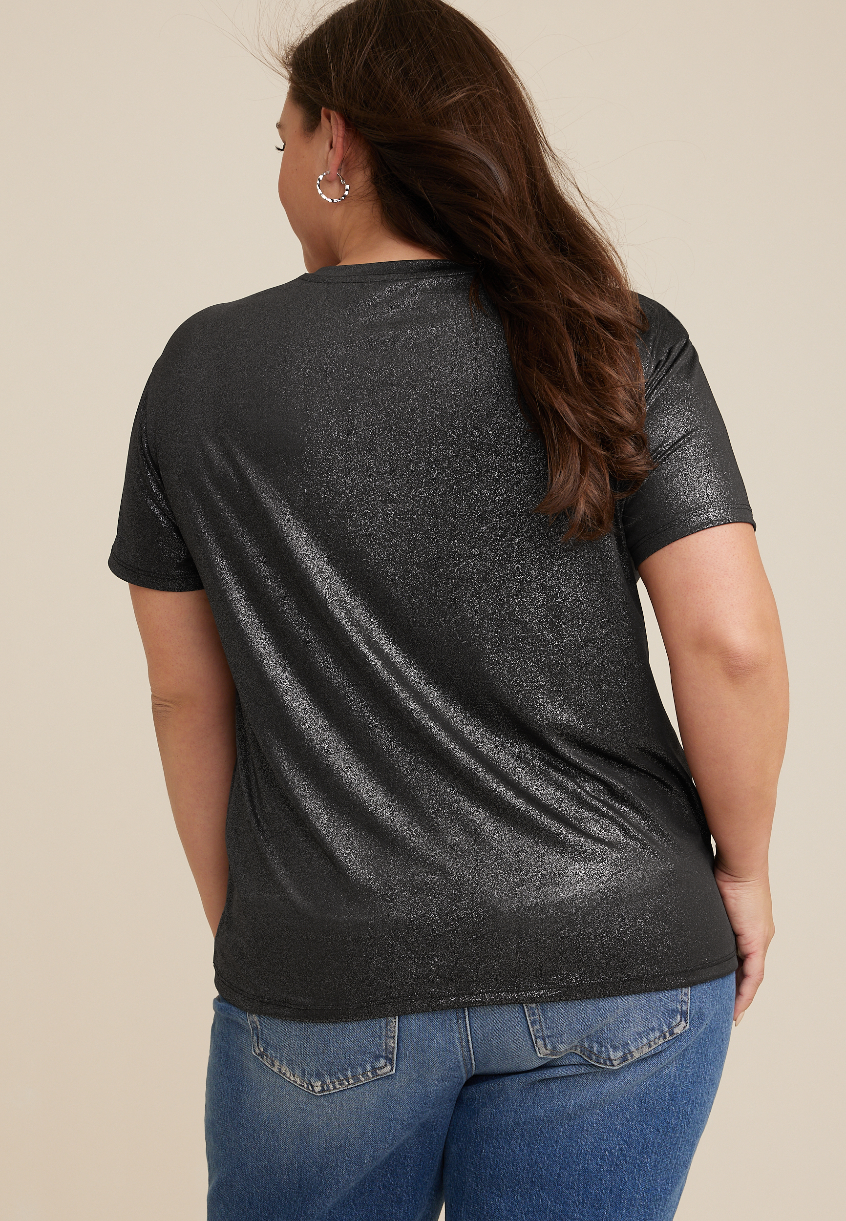 Plus Size Edgely&trade; Shine Tee, C814, large
