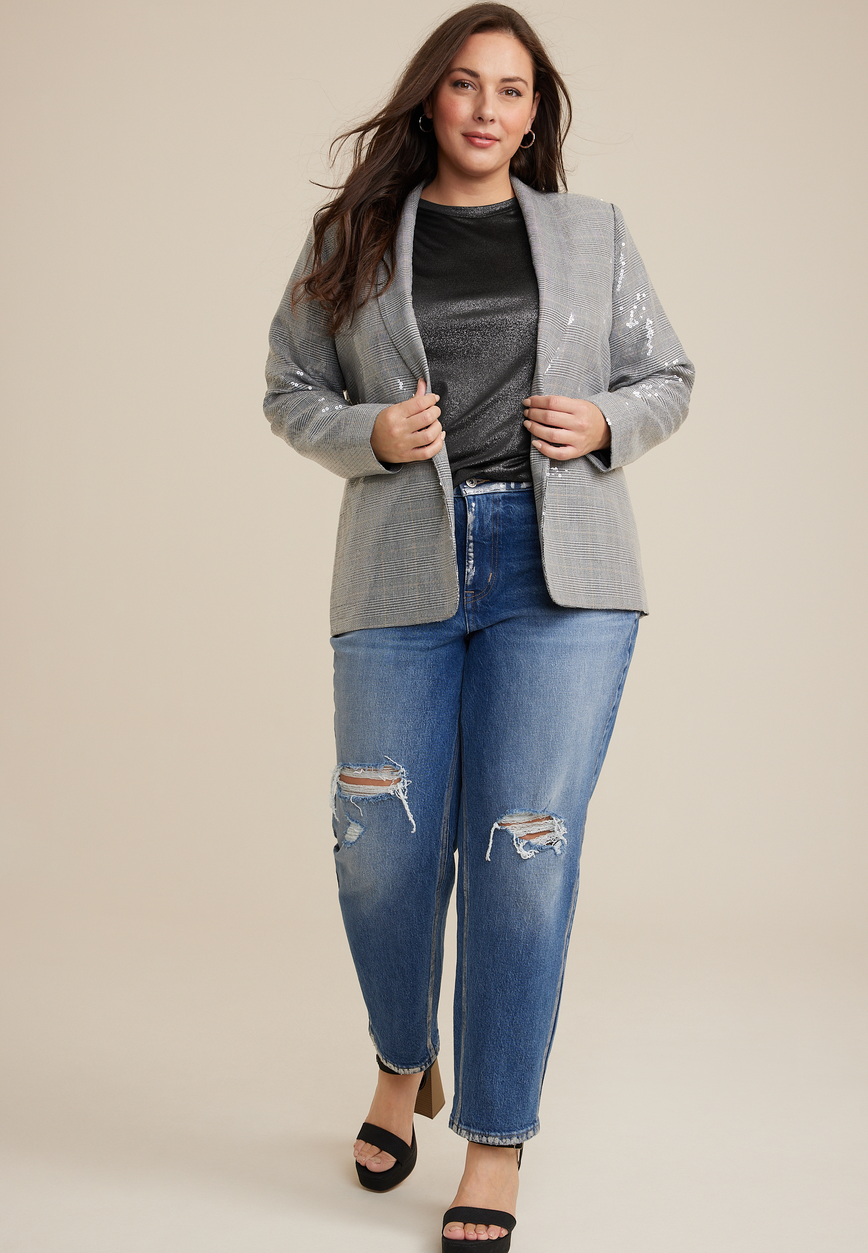 Plus Size Edgely&trade; Shine Tee, C814, large