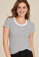 24/7 Jordan Striped Scoop Neck Tee, C2380, small