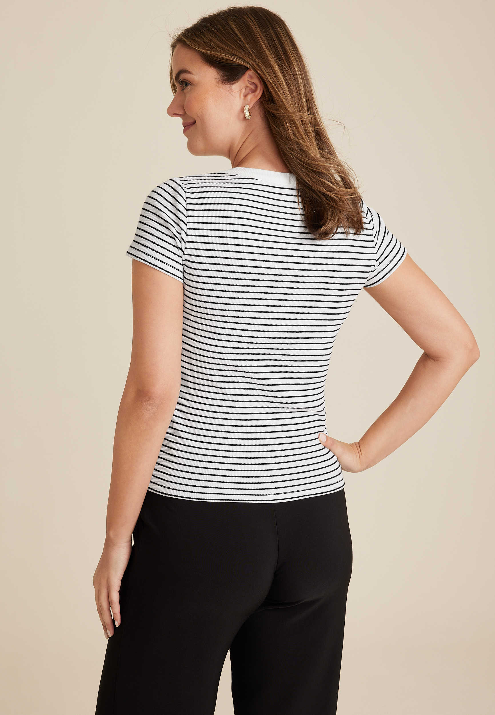 24/7 Jordan Striped Scoop Neck Tee, C2380, large