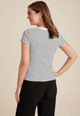 24/7 Jordan Striped Scoop Neck Tee, C2380, small
