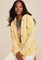 Button Up Sunwashed Shacket, C9170, small