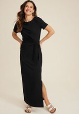 24/7 Waist Tie Midi Dress, C106, small