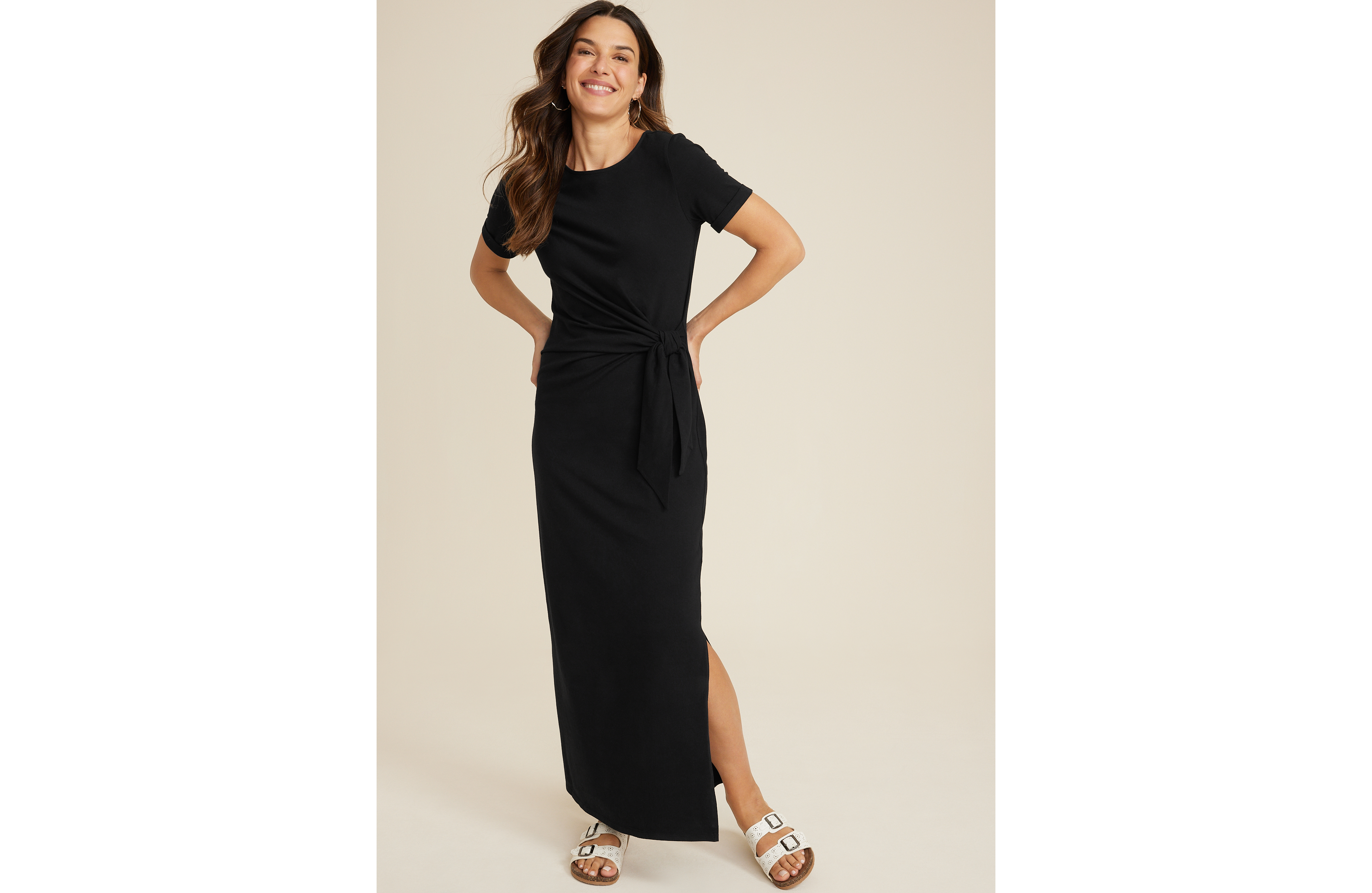 24/7 Waist Tie Midi Dress