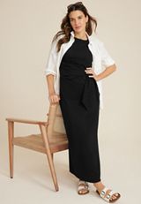 24/7 Waist Tie Midi Dress, C106, small
