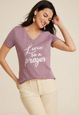 Livin On A Prayer Classic Fit Graphic Tee, C3545, small
