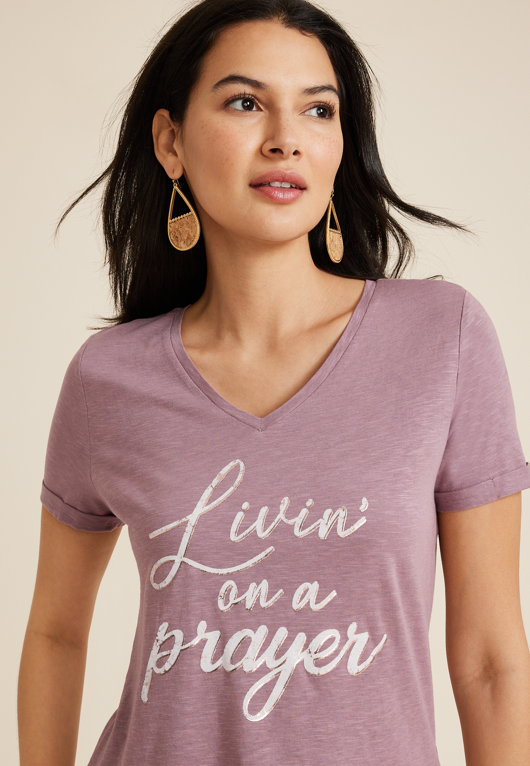 Livin On A Prayer Classic Fit Graphic Tee, C3545, large