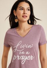 Livin On A Prayer Classic Fit Graphic Tee, C3545, small