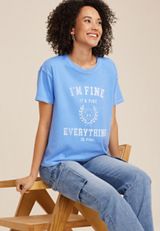 Everything Is Fine Graphic Tee, C4624, small