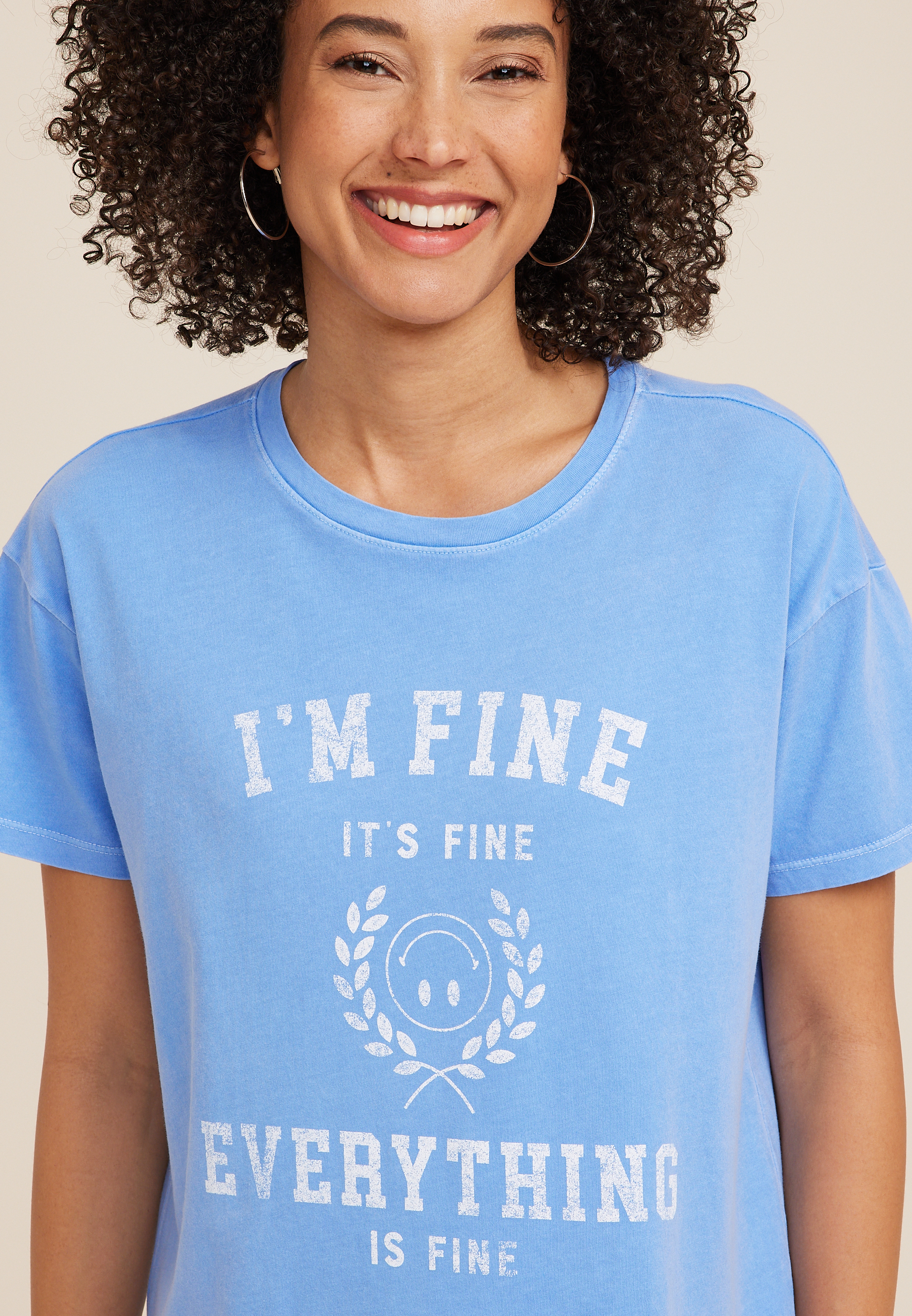 Everything Is Fine Graphic Tee, C4624, large