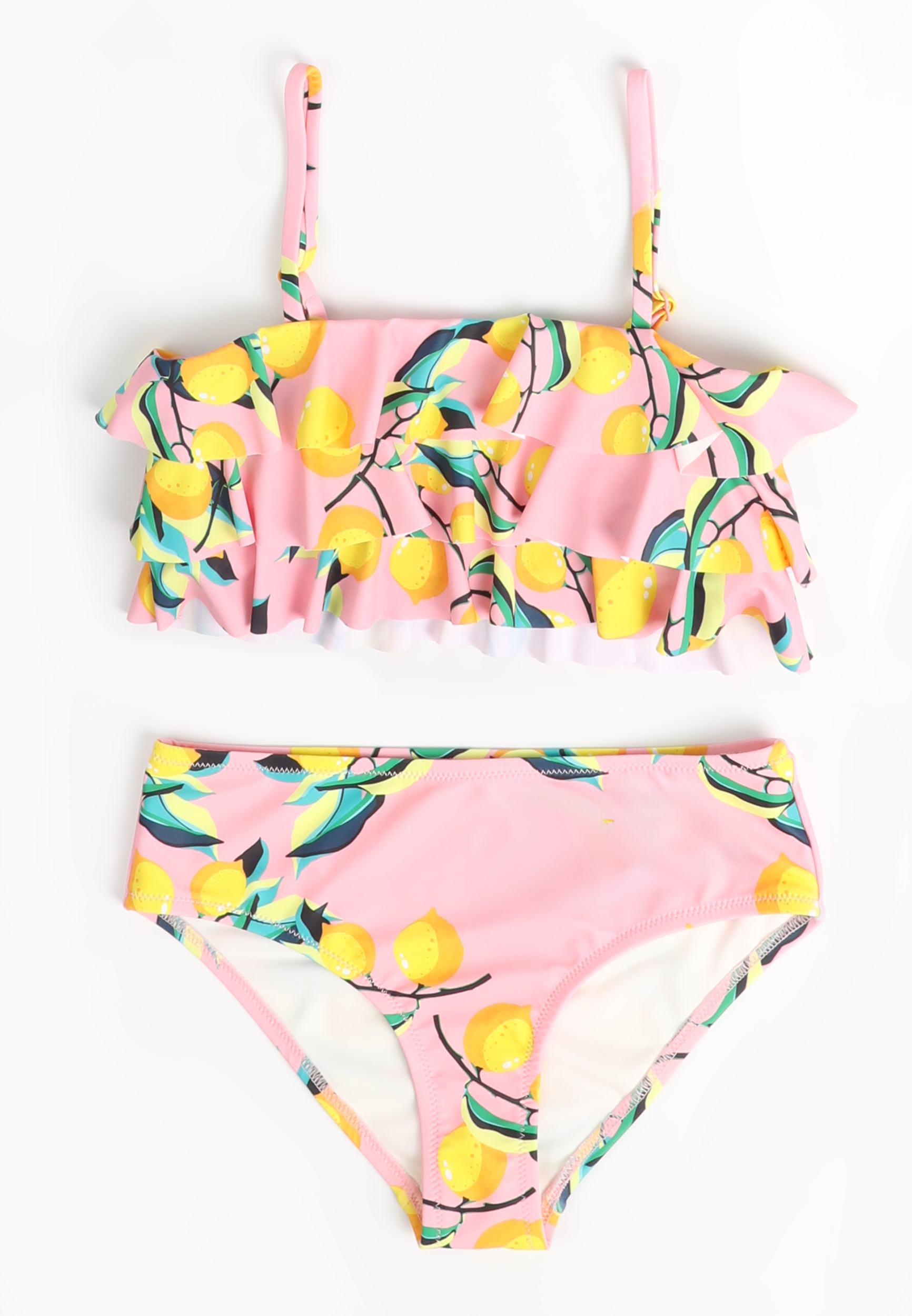 Girls Lemon Ruffle Bikini Swimsuit | maurices