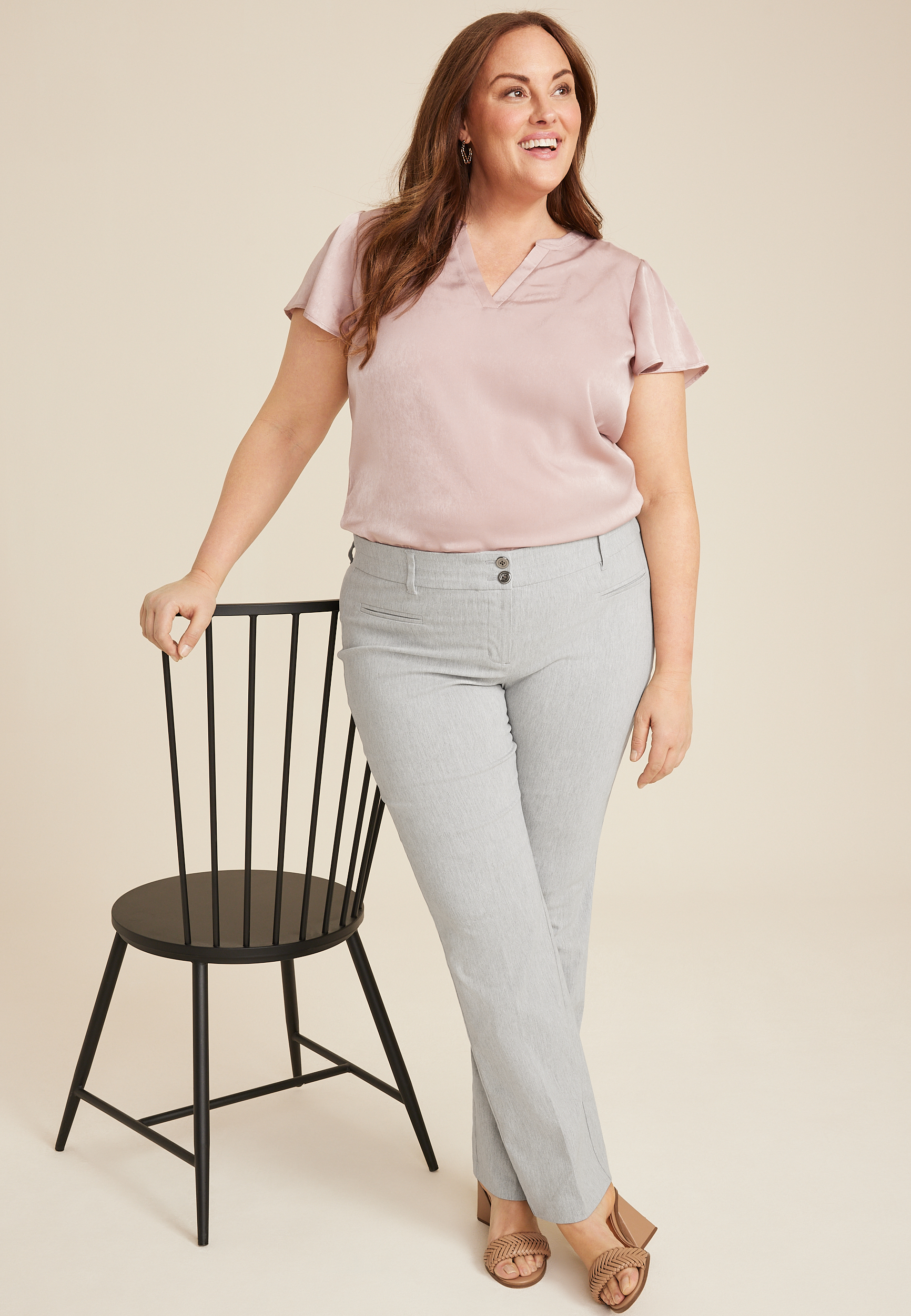 Plus Size Bengaline High Rise Bootcut Pant, C3348, large