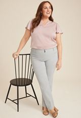Plus Size Bengaline High Rise Bootcut Pant, C3348, small