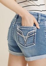 Vigoss&reg; Heritage Mid Rise Arrow Stitch 5in Short, C3337, small