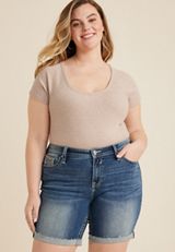 Plus Size Vigoss&reg; Heritage Mid Rise 8in Bermuda Short, C3337, small
