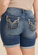 Plus Size Vigoss&reg; Heritage Mid Rise 8in Bermuda Short, C3337, small