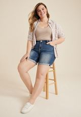 Plus Size Vigoss&reg; Heritage Mid Rise 8in Bermuda Short, C3337, small