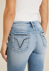 Vigoss&reg; Heritage Mid Rise Heritage Double Pocket Skinny Jean, C3337, small
