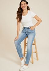 Vigoss&reg; Heritage Mid Rise Heritage Double Pocket Skinny Jean, C3337, small