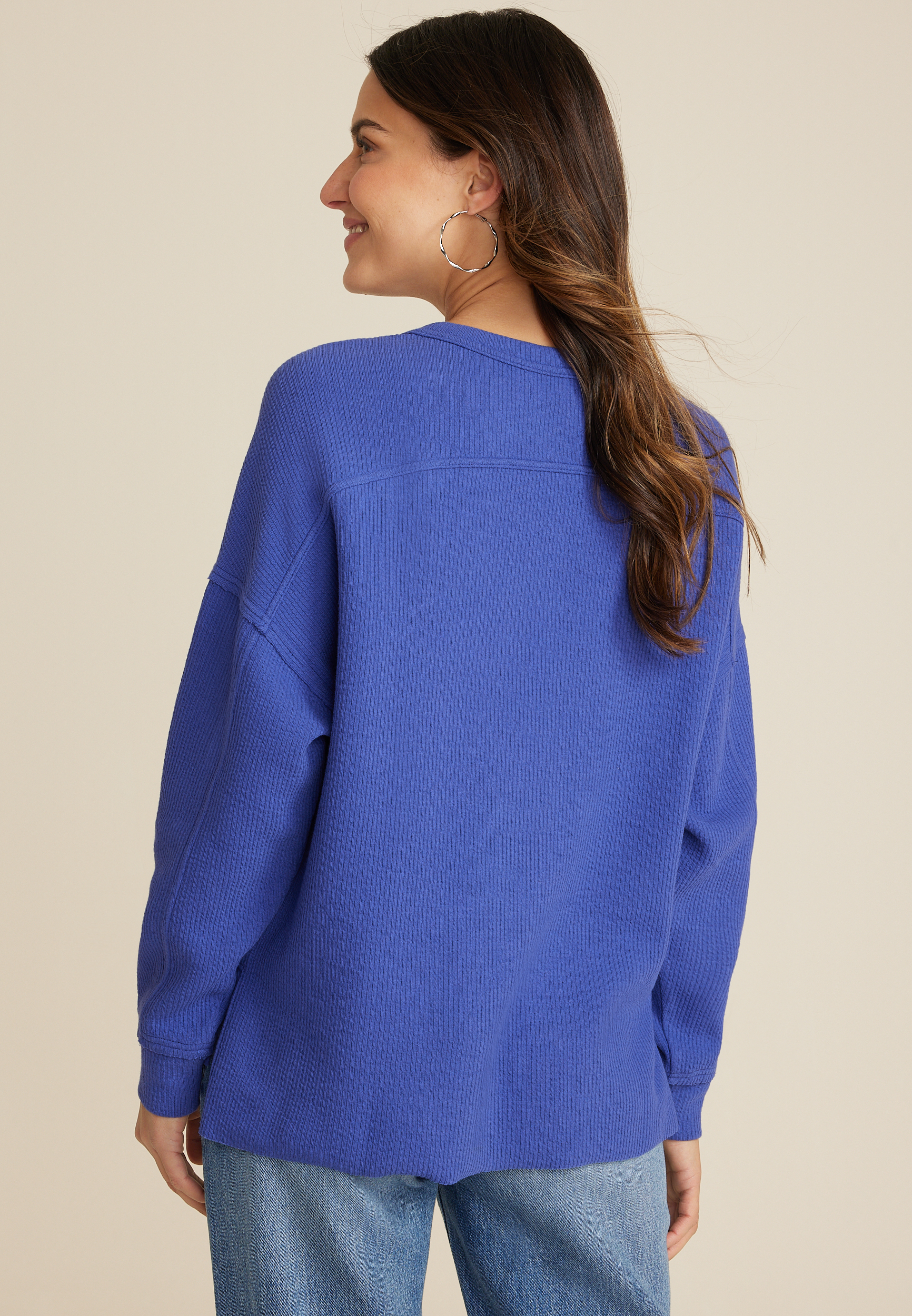 Textured Crew Sweatshirt, C4231, large
