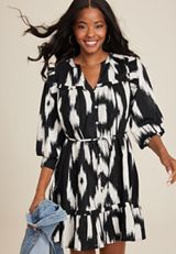 Ruffle Trim Skater Dress, C1756, small
