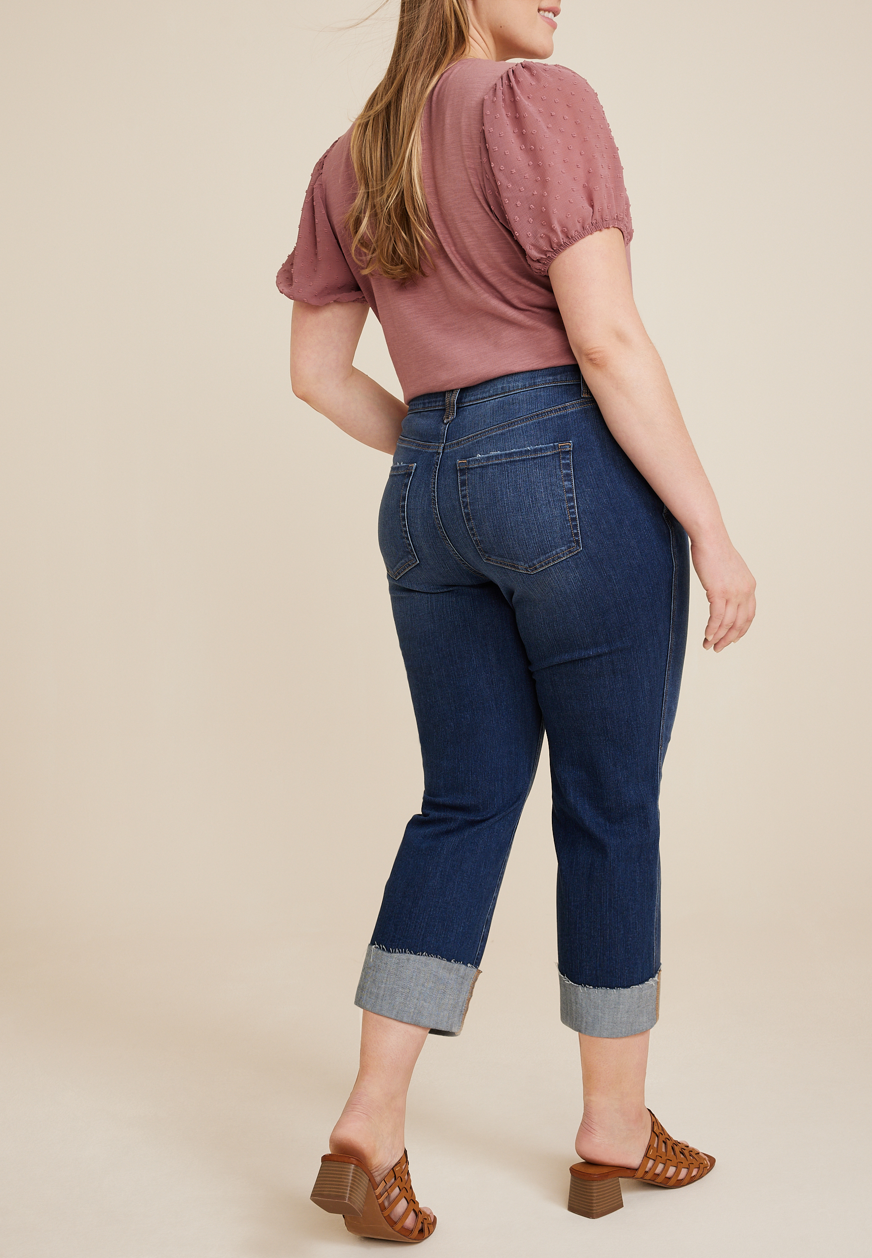 Plus Size m jeans by maurices&trade; Classic High Rise Curvy Straight Cropped Jean, C258, large