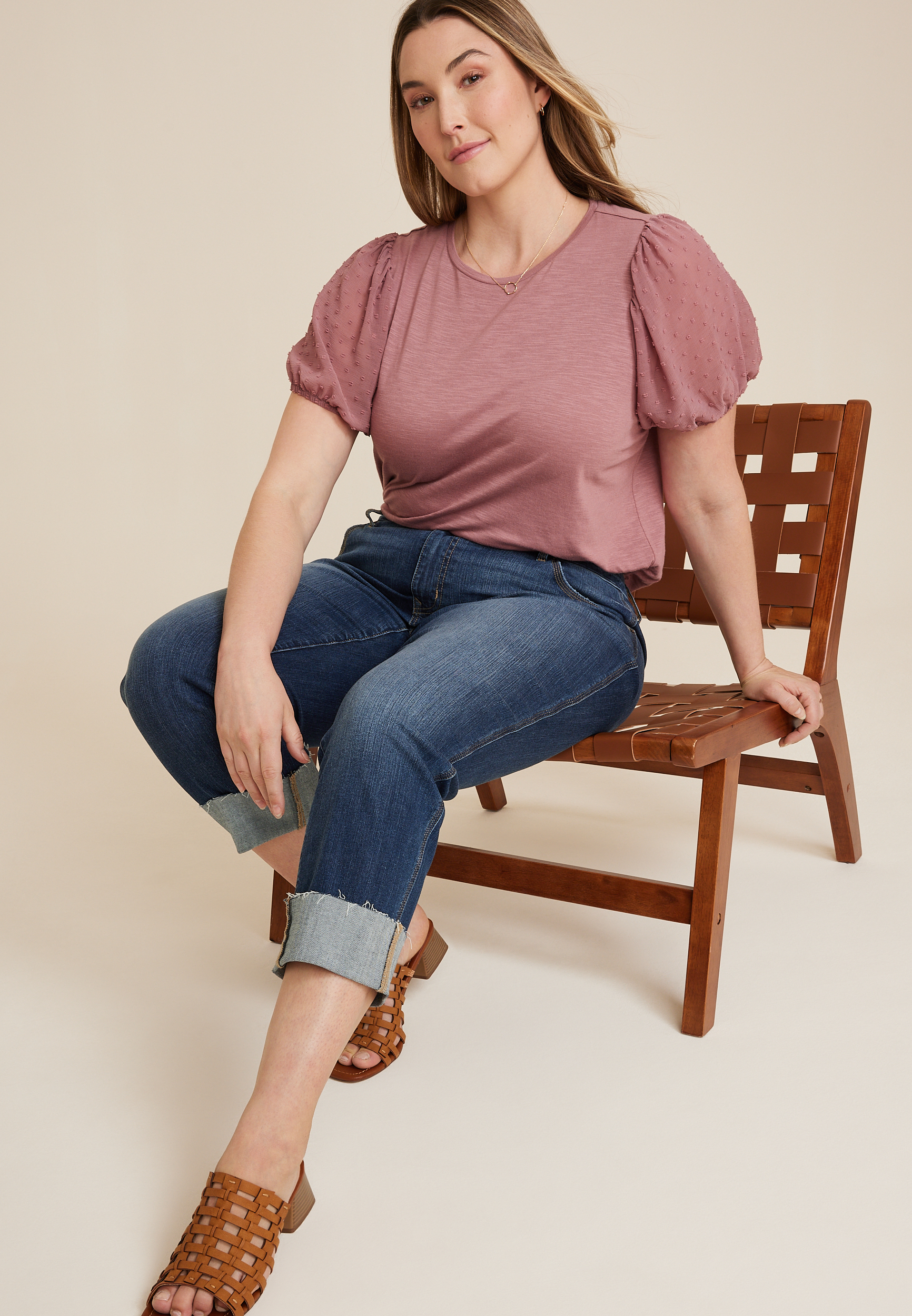 Plus Size m jeans by maurices&trade; Classic High Rise Curvy Straight Cropped Jean, C258, large