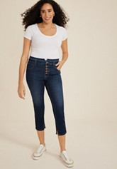 m jeans by maurices™ Classic Mid Rise Mid Fit Straight Cropped Jean