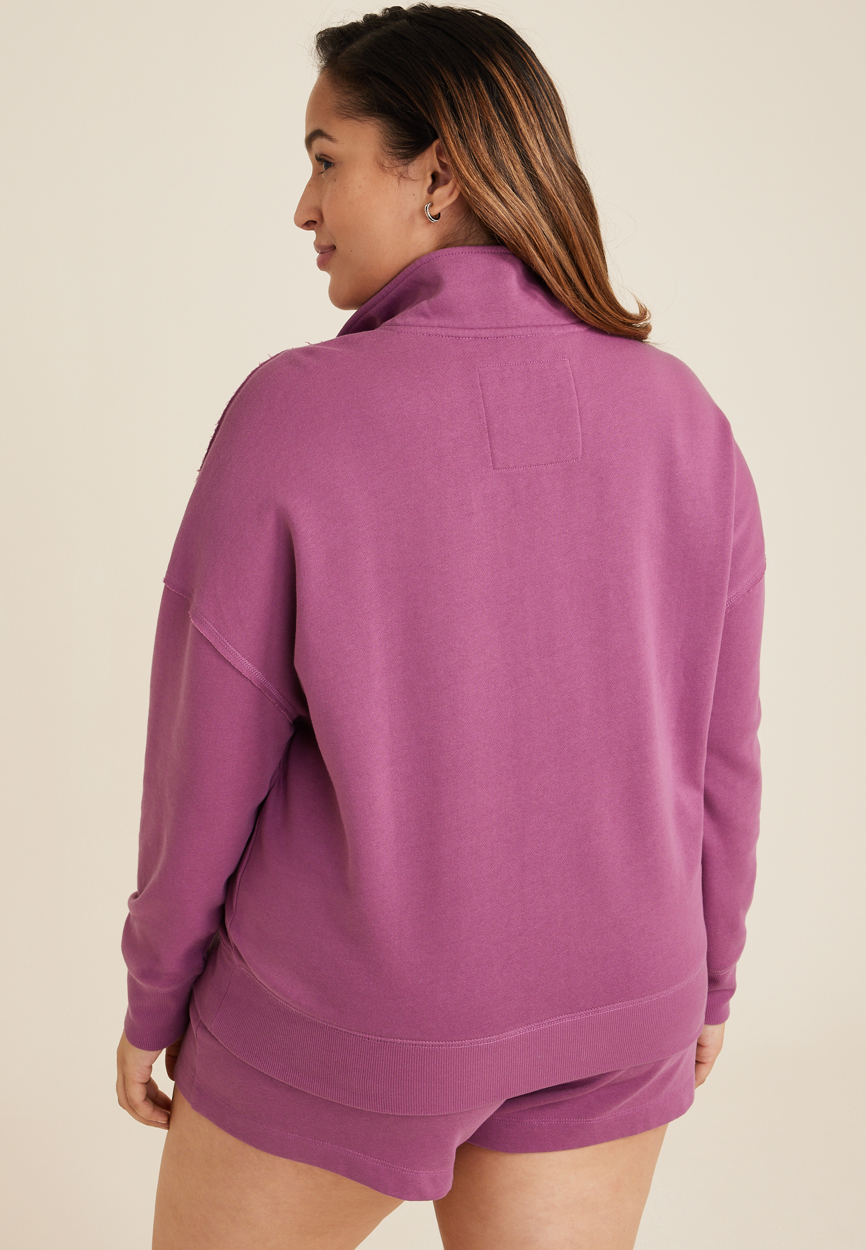 Plus Size Quarter Zip Pullover, C354, large