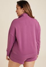 Plus Size Quarter Zip Pullover, C354, small