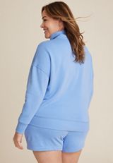 Plus Size Quarter Zip Pullover, C4624, small