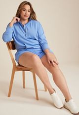Plus Size Quarter Zip Pullover, C4624, small