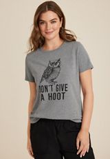 Dont Give A Hoot Graphic Tee, C3017, small