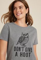 Dont Give A Hoot Graphic Tee, C3017, small