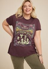 Plus Size Aerosmith Let Rock Rule Vintage Graphic Tee, C5325, small
