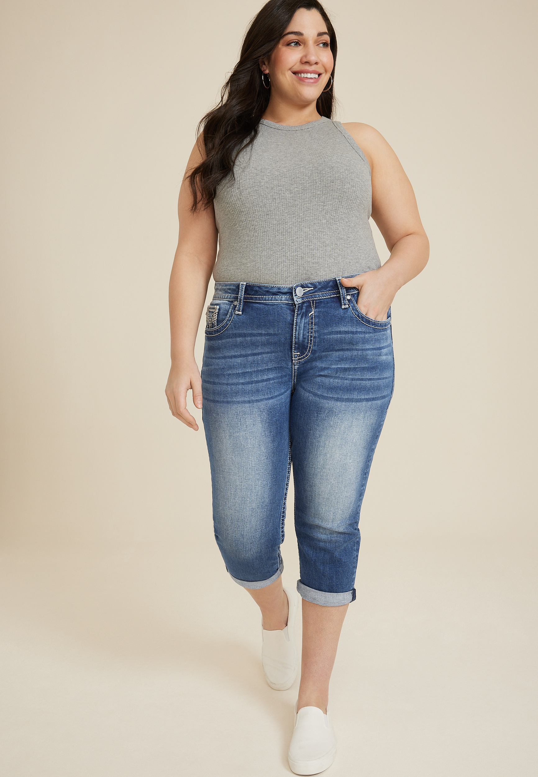 Alia Plus Size Capris - JBS Clothing