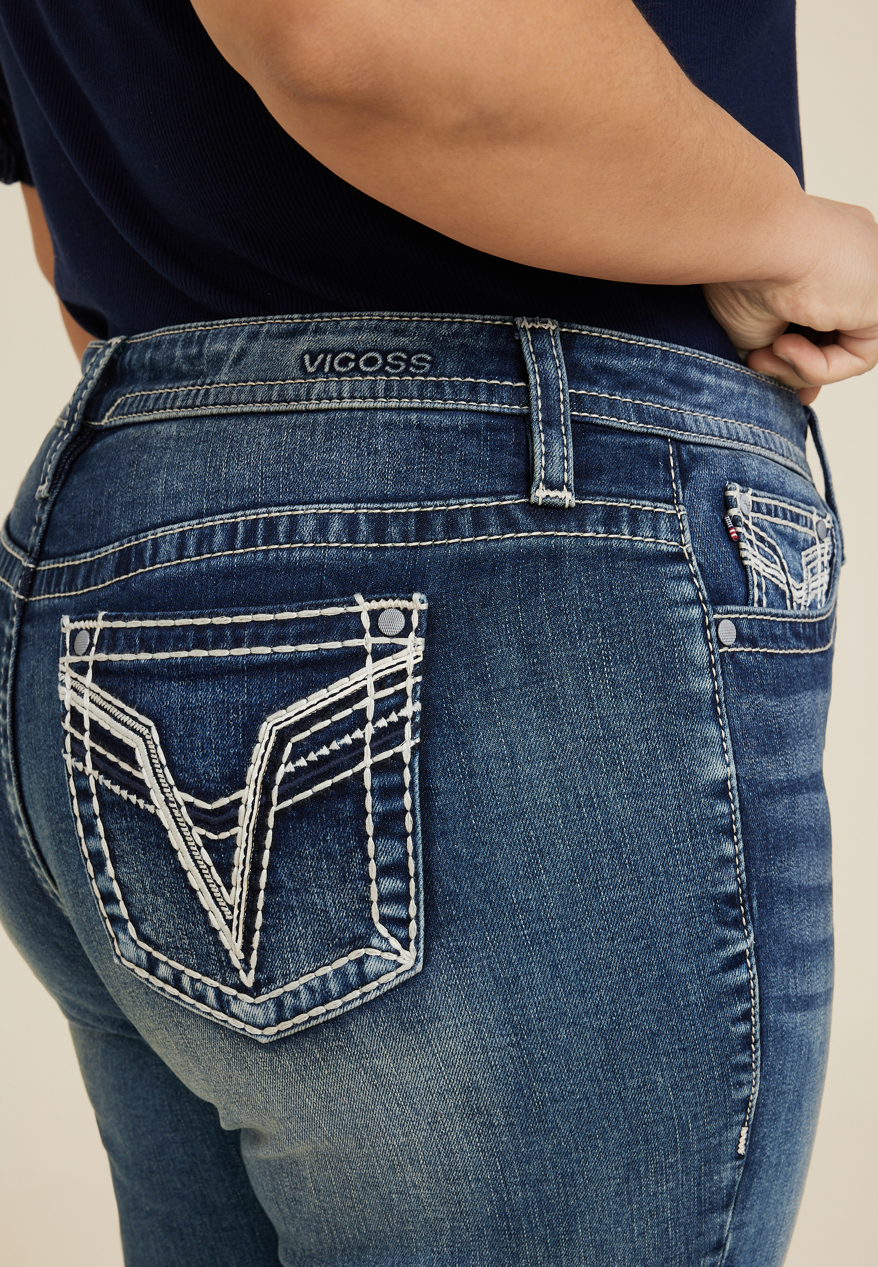 Plus Size Vigoss&reg; Heritage Mid Rise Tomboy Jean, C258, large