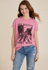 Beatles Vintage Oversized Fit Graphic Tee, C6475, small