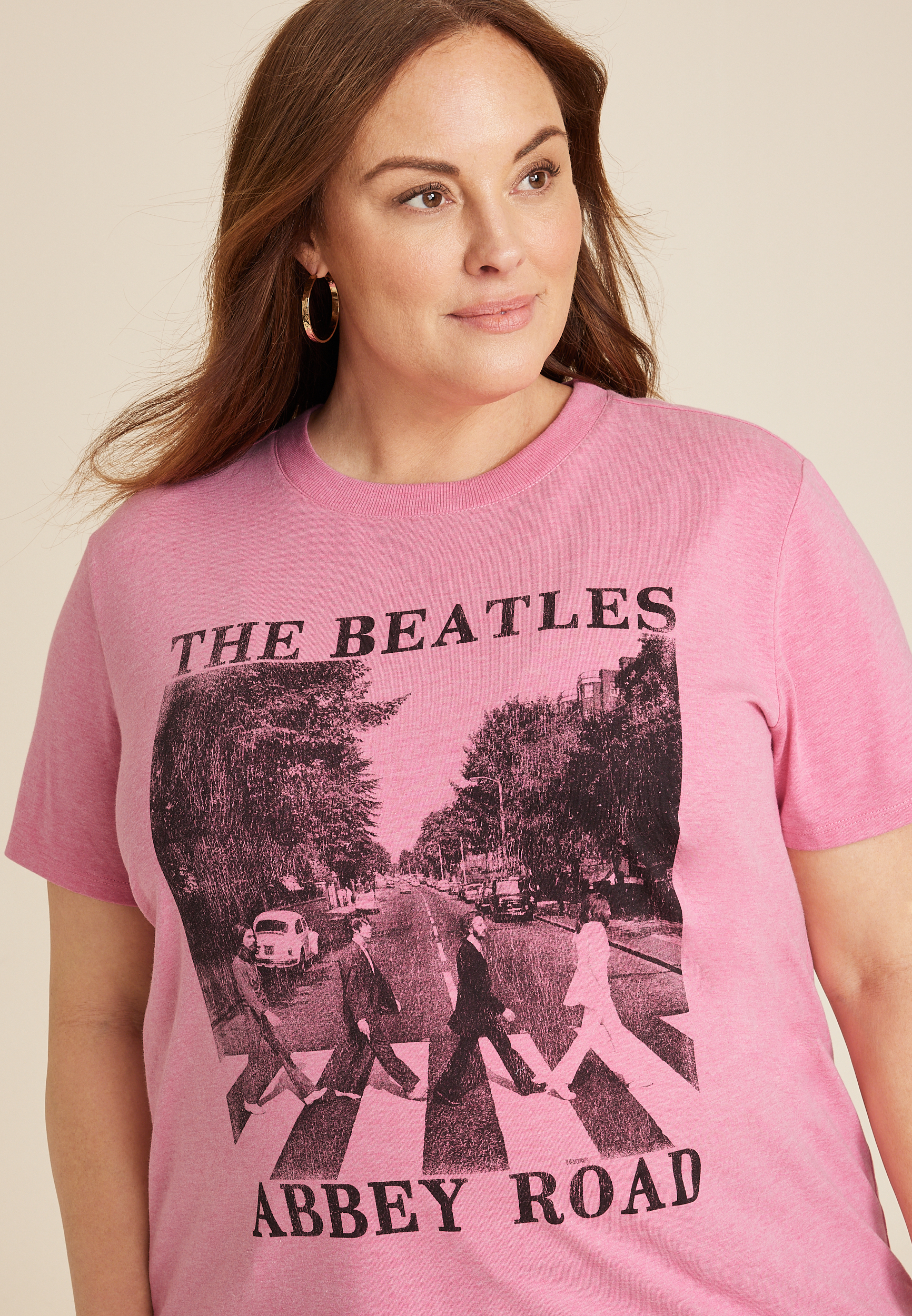 Plus Size Beatles Vintage Oversized Fit Graphic Tee, C6475, large