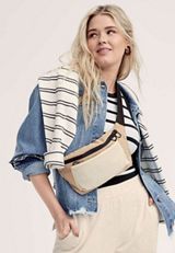 O Ring Belt Bag, NATURAL, small