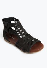 SuperCush Wendy Laser Cut Gladiator, BLACK, small